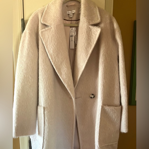 NWT Topshop Blush Coat - Picture 2 of 7